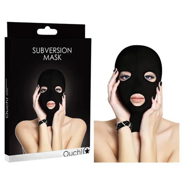 ShhhWndsr Anal Ouch Subversion Hood Mask Black