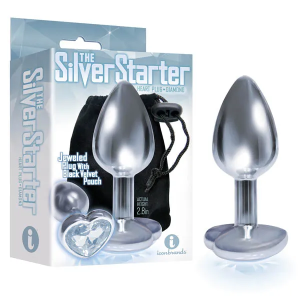 ShhhWndsr Anal The Silver Starter 71 cm 28 Butt Plug with Clear Heart Jewel ShhhWndsr Anal The Silver Starter 71 cm 28 Butt Plug with Clear Heart Jewel