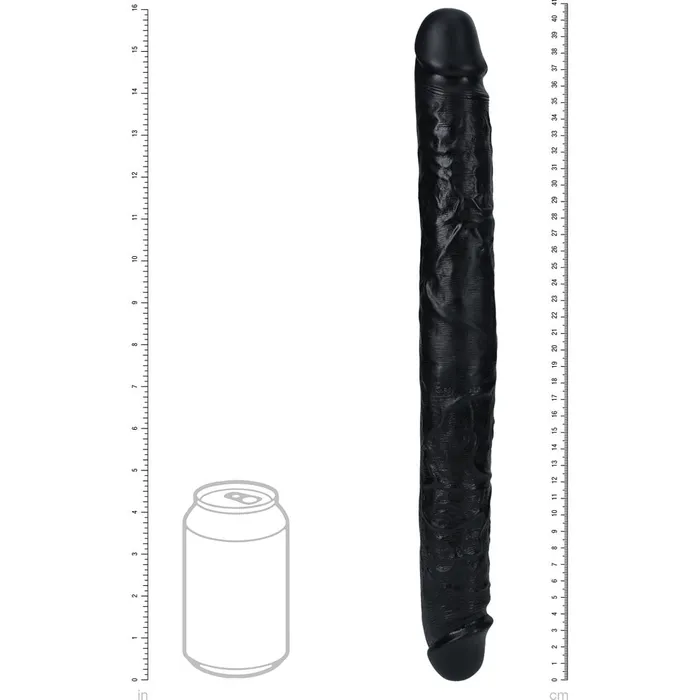 ShhhWndsr Dildos REALROCK 40cm Thick Double Dildo Black ShhhWndsr Dildos REALROCK 40cm Thick Double Dildo Black