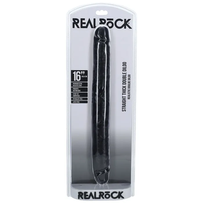 ShhhWndsr Dildos REALROCK 40cm Thick Double Dildo Black ShhhWndsr Dildos REALROCK 40cm Thick Double Dildo Black
