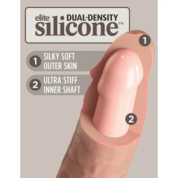 ShhhWndsr Female Sex Toys King Cock Elite 175cm Vibrating Dual Density Dildo with Remote Flesh