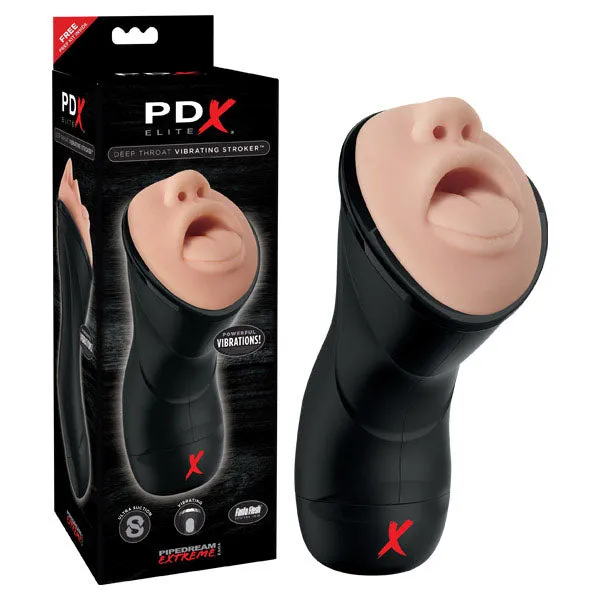 ShhhWndsr Male Sex Toys PDX Elite Deep Throat Vibrating Mouth Stroker