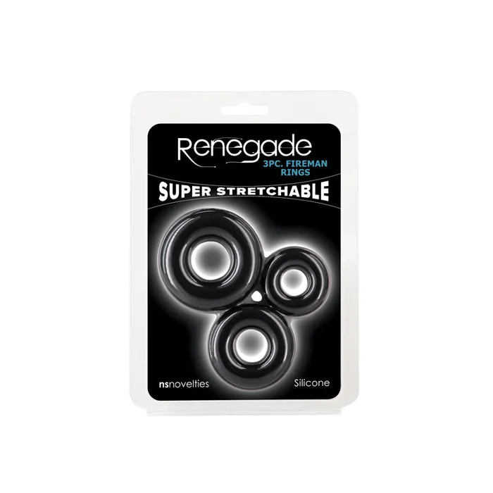 ShhhWndsr Male Sex Toys Renegade 3pc Fireman Cock Rings Set of 3 Sizes ShhhWndsr Male Sex Toys Renegade 3pc Fireman Cock Rings Set of 3 Sizes