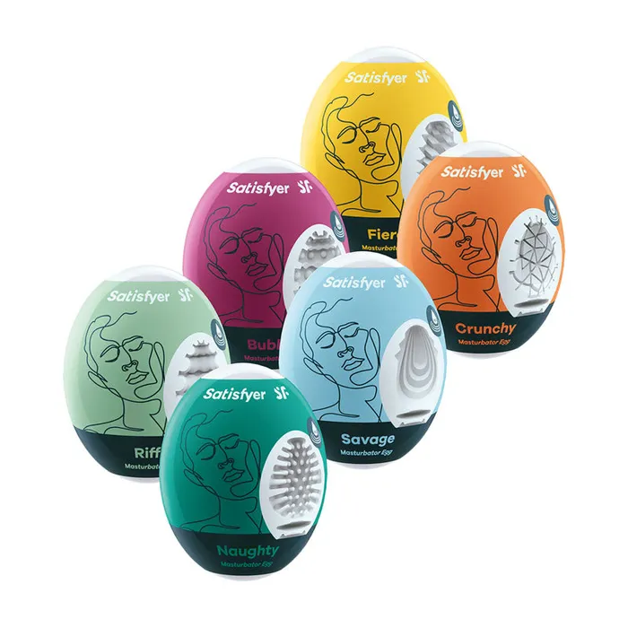 ShhhWndsr Male Sex Toys Satisfyer Masturbator Eggs Mixed 6 Pack ShhhWndsr Male Sex Toys Satisfyer Masturbator Eggs Mixed 6 Pack