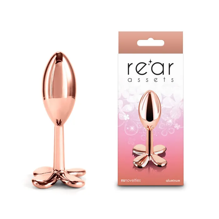 ShhhWndsr Rear Assets Clover Butt Plug Rose Gold Small Anal