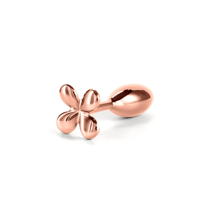 ShhhWndsr Rear Assets Clover Butt Plug Rose Gold Small Anal