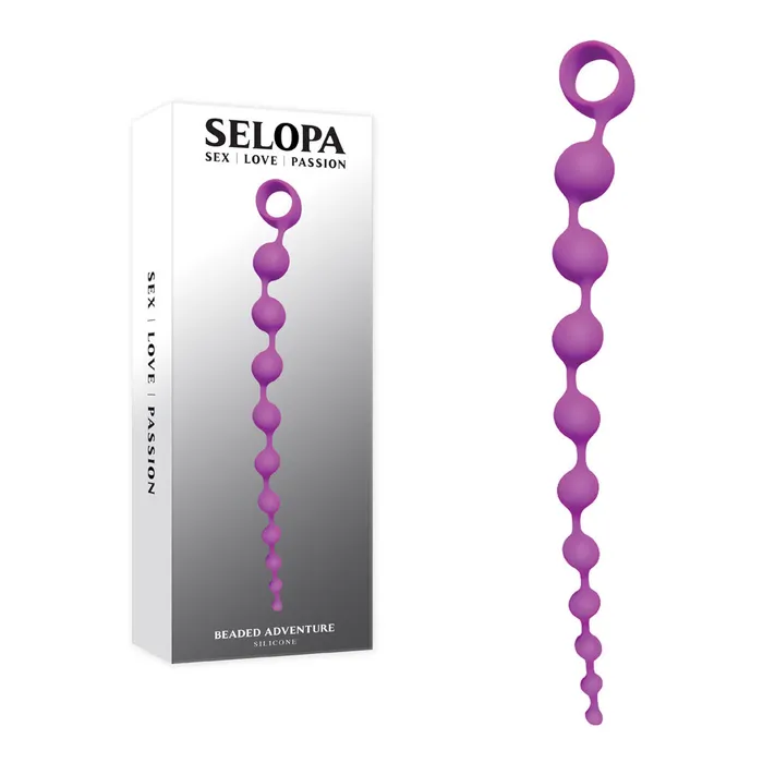 ShhhWndsr Selopa BEADED ADVENTURE 355 cm Anal Beads Purple Anal
