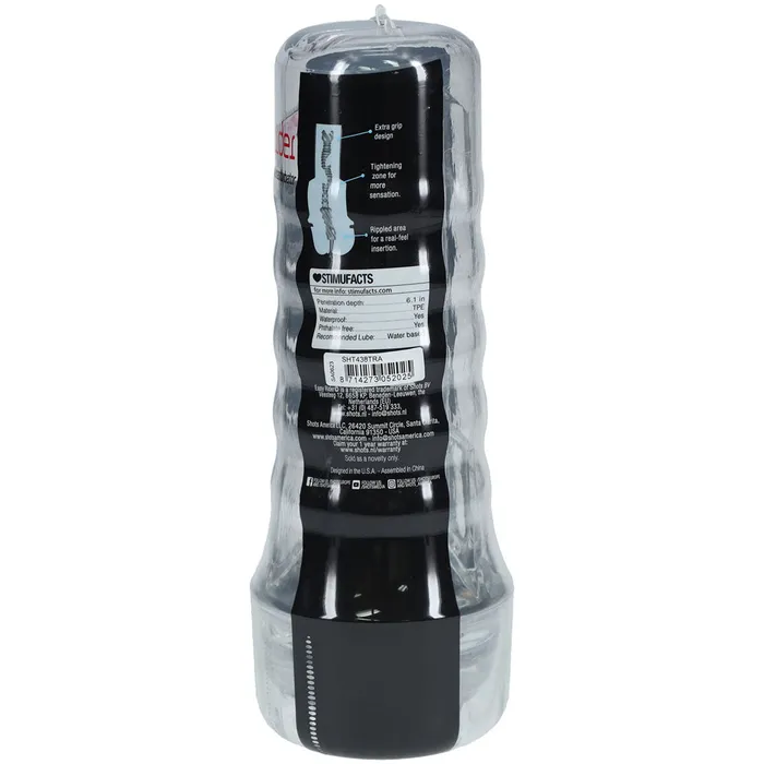 ShhhWndsr SHOTS Easy Rider Flashlight Style Stroker Clear Male Sex Toys ShhhWndsr SHOTS Easy Rider Flashlight Style Stroker Clear Male Sex Toys