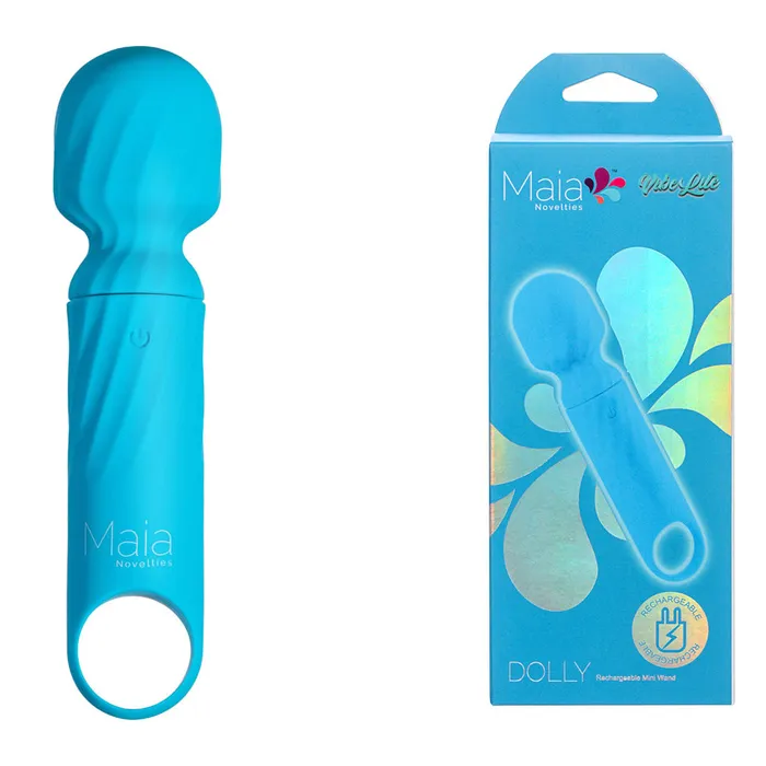 ShhhWndsr Vibrators Maia DOLLY Mini Wand Vibrator Blue