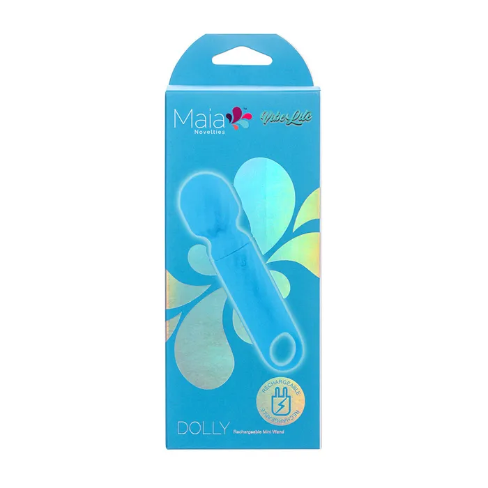 ShhhWndsr Vibrators Maia DOLLY Mini Wand Vibrator Blue