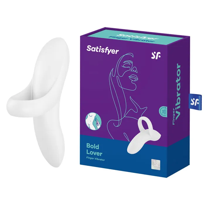 ShhhWndsr Vibrators Satisfyer Bold Lover White USB Rechargeable Finger Stimulator ShhhWndsr Vibrators Satisfyer Bold Lover White USB Rechargeable Finger Stimulator