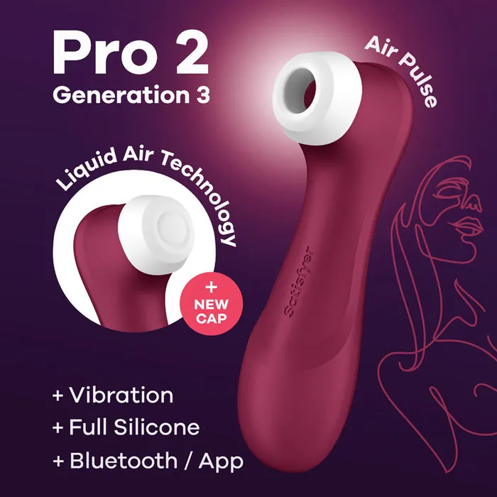 ShhhWndsr Vibrators Satisfyer Pro 2 Generation 3 Air Pulse Vibe with App Control ShhhWndsr Vibrators Satisfyer Pro 2 Generation 3 Air Pulse Vibe with App Control