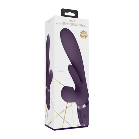 Shots America LLC Female Sex Toys VIVE ENA Rechargeable Thrusting Silicone GSpot Vibrator with Flapping Tongue and Air Wave Stimulator Purple Shots America LLC Female Sex Toys VIVE ENA Rechargeable Thrusting Silicone GSpot Vibrator with Flapping Tongue and Air Wave Stimulator Purple