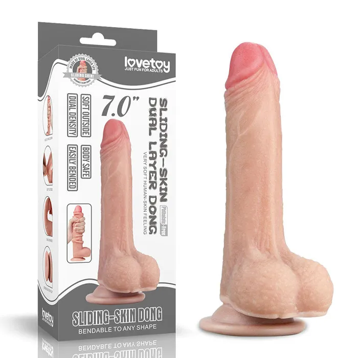 Sliding Skin Dual Layer Dong 178 cm 7 Dong with Flexible Skin ShhhWndsr Dildos Sliding Skin Dual Layer Dong 178 cm 7 Dong with Flexible Skin ShhhWndsr Dildos