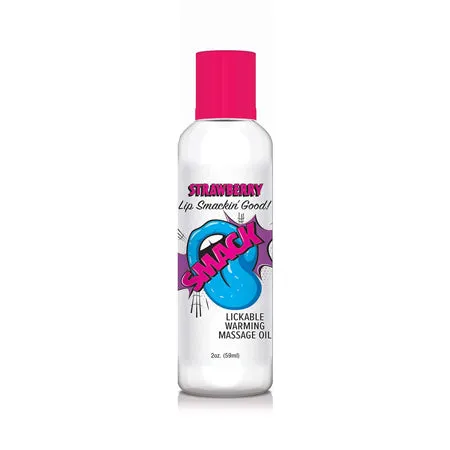 Smack Lickable Massage Oil Strawberry 2 oz Little Genie Productions Couples