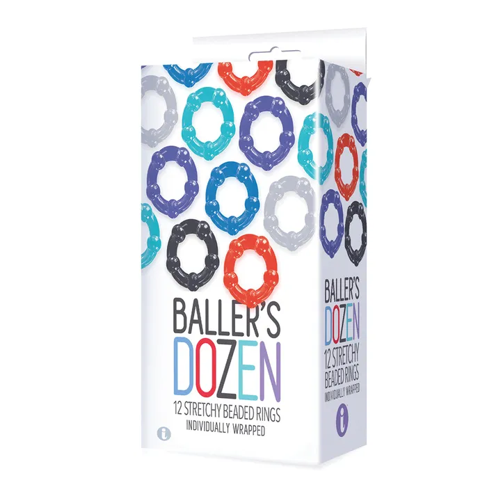 The 9s Ballers Dozen Beaded 12pc Cockring Set Asst Colors Fairvillacom Anal