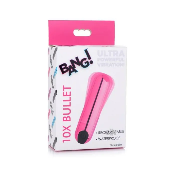 Vibrators 10x Rechargeable Vibrating Metallic Bullet Pink Fairvillacom