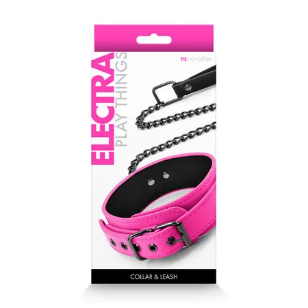 Vibrators Electra Collar Leash Pink Fairvillacom