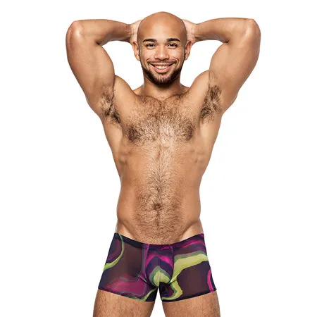 Vibrators Fairvillacom Galactic Sheer Poly Spandex Mini Short Multi Color LG