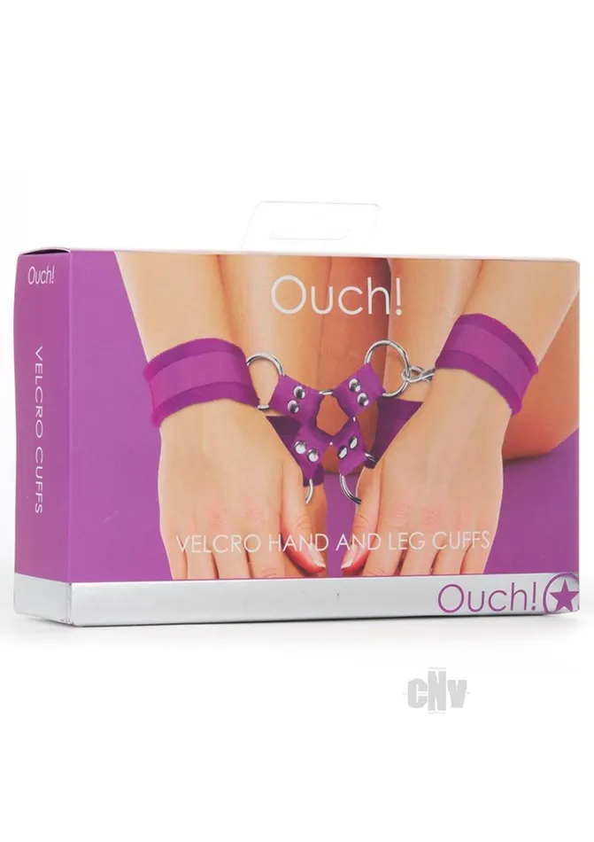 Vibrators Fairvillacom Ouch Velcro Handleg Cuffs Purple