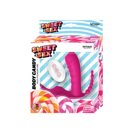 Vibrators Fairvillacom Sweet Sex Body Candy Multi Pleasure Vibe wRemote Magenta