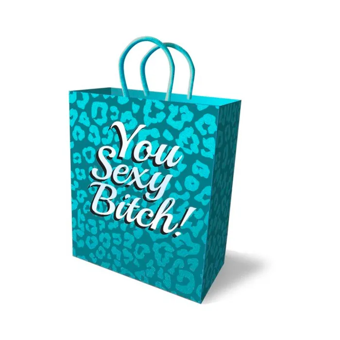 Vibrators Fairvillacom You Sexy Bitch Gift Bag Teal Blue 10 inches