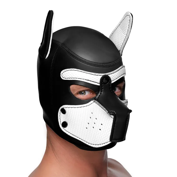 Vibrators Master Series Spike Neoprene Puppy Hood White