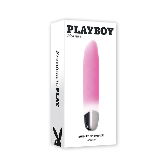 Vibrators Playboy Bunnies On Parade Rechargeable Pink Evolved Novelties Inc
