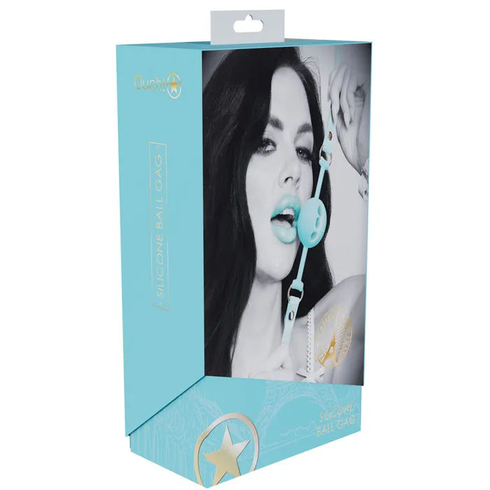 Vibrators ShhhWndsr OUCH Paris Collection Silicone Ball Gag Blue Vibrators ShhhWndsr OUCH Paris Collection Silicone Ball Gag Blue