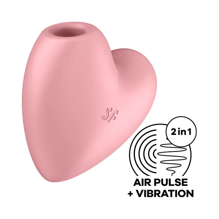 Vibrators ShhhWndsr Satisfyer Cutie Heart Air Pulse Clit sucker Light Red