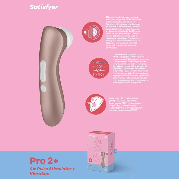 Vibrators ShhhWndsr Satisfyer Pro 2 TouchFree USBRechargeable Clitoral Stimulator with Vibration Vibrators ShhhWndsr Satisfyer Pro 2 TouchFree USBRechargeable Clitoral Stimulator with Vibration