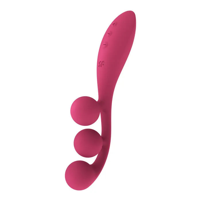 Vibrators ShhhWndsr Satisfyer Tri Ball 1 Multi Use Vibrator Red Vibrators ShhhWndsr Satisfyer Tri Ball 1 Multi Use Vibrator Red