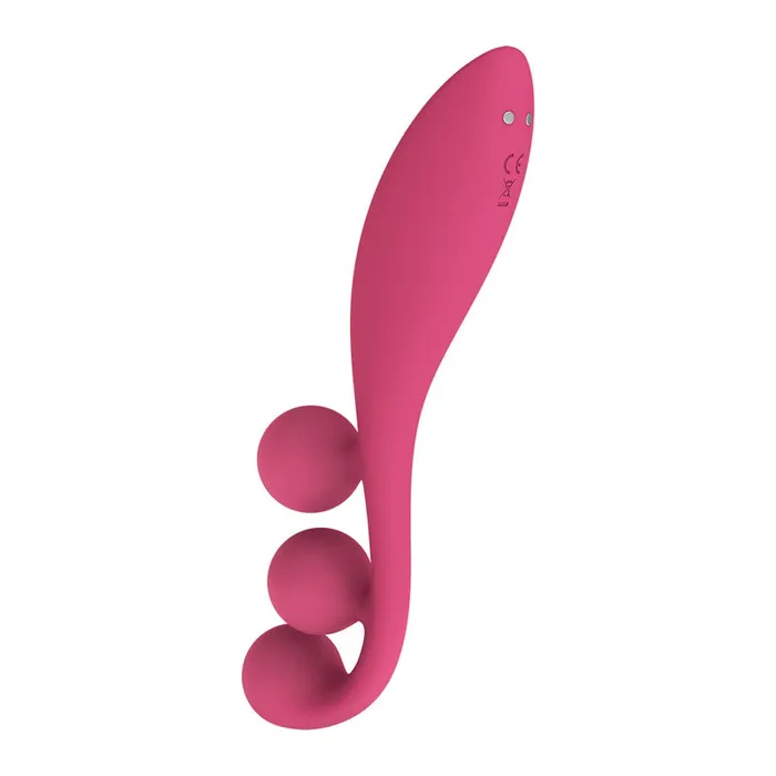 Vibrators ShhhWndsr Satisfyer Tri Ball 1 Multi Use Vibrator Red Vibrators ShhhWndsr Satisfyer Tri Ball 1 Multi Use Vibrator Red