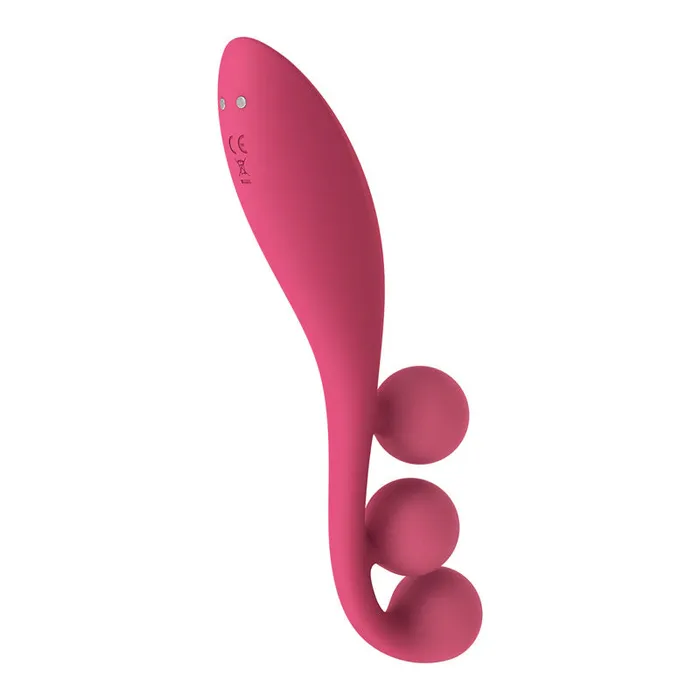 Vibrators ShhhWndsr Satisfyer Tri Ball 1 Multi Use Vibrator Red Vibrators ShhhWndsr Satisfyer Tri Ball 1 Multi Use Vibrator Red