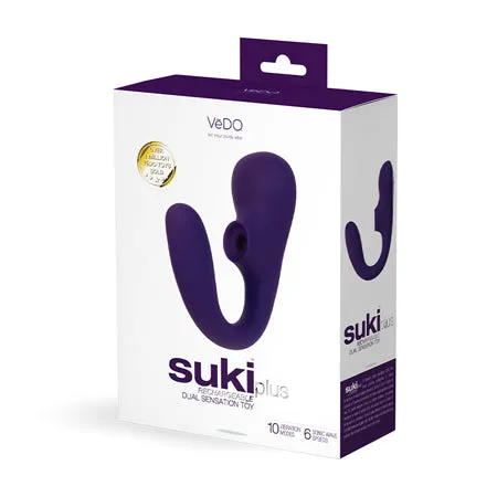 Vibrators VeDO Suki Plus Rechargeable Dual Sonic Vibe Deep Purple Fairvillacom