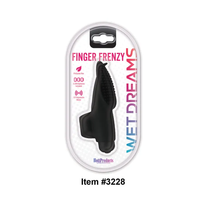 Vibrators Wet Dreams Finger Frenzy 10 Function Black Fairvillacom