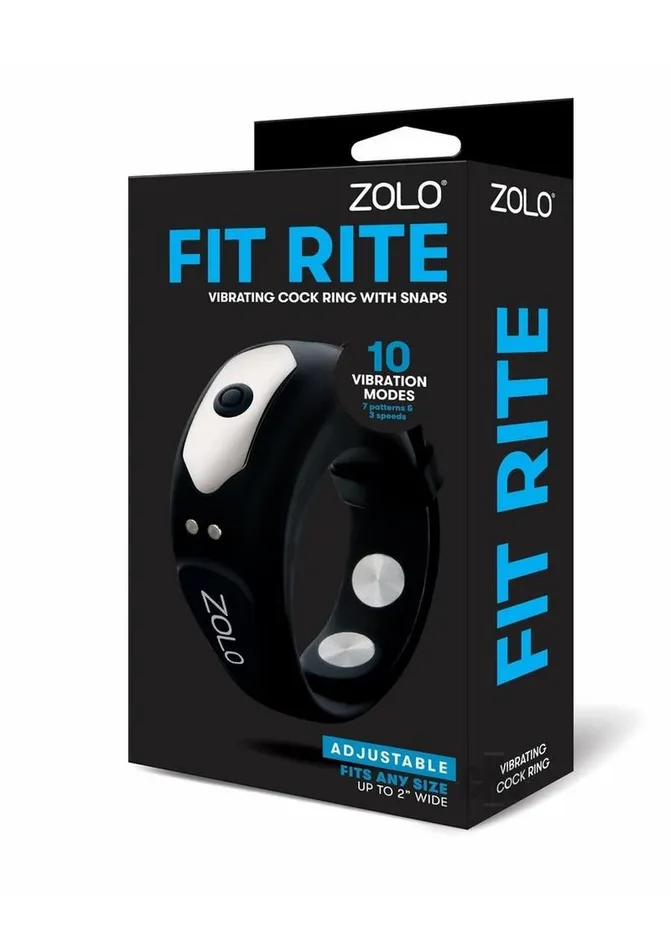 Vibrators Xgen Llc Zolo Fit Rite Adj Vibe Cockring Snaps