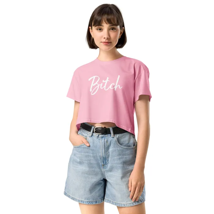 Womens Crop Top BITCH in 3 colours ShhhPrntfl Female Sex Toys
